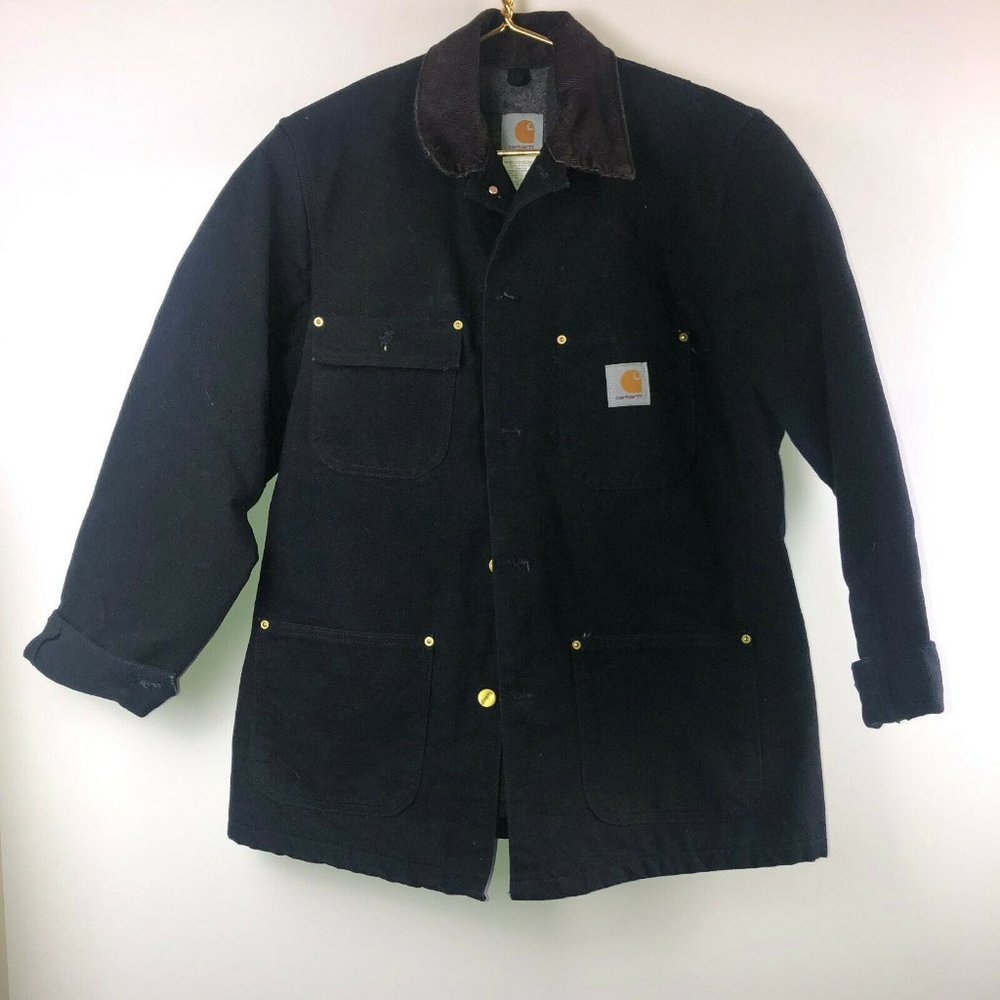 Carhartt Black Duck Chore Coat Blanket Lined - Picture 6 of 11